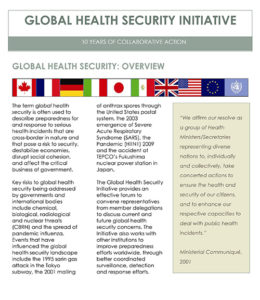 GLOBAL HEALTH SECURITY INITIATIVE-10 YEARS OF COLLABORATIVE ACTION